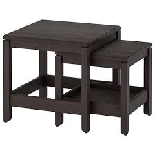 Havsta طاولات متداخلة طقم من 2 بني غامق Ikea
