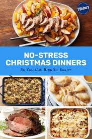 Christmas dinner is so much fun to prepare. 13 No Stress Christmas Dinners So You Can Breathe Easier Christmas Food Dinner Christmas Dinner Menu Easy Christmas Dinner