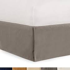 Springspirit box spring cover queen size, alternates for bed skirt, smooth and elastic woven material wrap around 4 sides of the box spring, wrinkle & fading resistant, washable, dustproof, grey. Elastic Fabric Wrap Around 4 Sides Bed Skirt For Hotel Home Black Full Box Spring Cover Full Size