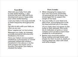 Sample Baby Development Chart 6 Documents In Pdf