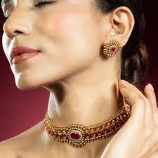 Gold With Ruby Necklace Elegant Gold And Ruby Necklace