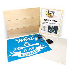 With a quick hand and a steady eye, it's possible to stain wood utilizing practically any type of paint available today. What The Fork Is For Dinner Painting Kit Paint Outside The Box
