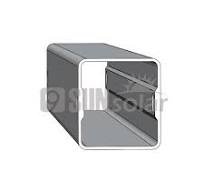 Supply PV Aluminium Solar Mounting Square Tube Solar Rail ...