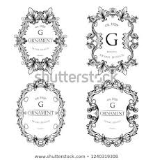 Black And White Label Background Luxury Background With Black Color Templates With Design Element Ornament Label Logo Made With Black Luxury Flower On Ornament Background