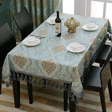 European Style Tablecloth Coffee Table Cloth Green Rectangular Tassel Home Decoration Table Cover A 120120cm Dining Table Cloth Coffee Table Cloth Coffee Table