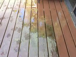 Do You Have A Wooden Deck That Is Covered With Green Gunk Algae Mold Will Grow On Decks That Are In The Shade Cleaning Deck Wood Wood Deck Wooden Decks