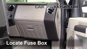 The fuse panel is located below and to the left of the steering wheel by the brake pedal. Interior Fuse Box Location 2008 2016 Ford F 350 Super Duty 2008 Ford F 350 Super Duty Xl 6 4l V8 Turbo Diesel Standard Cab Pickup 2 Door