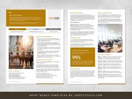 Download Simple Template For Company Profile In Word Used To Tech