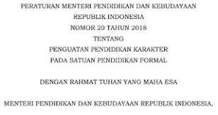 Download Permendikbud Nomor 20 Tahun 2018 Tentang Penguatan Pendidikan Karakter Ppk Saipul Hendra Pendidikan Karakter Pendidikan Ekstrakurikuler