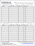 free printable workout log and blank