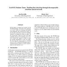 With the protocol doing over $1 billion of daily trading volume, experts are speculating that the price of uni will be based on the potential return. Uni Due Student Team Tackling Fact Checking Through Decomposable Attention Neural Network Acl Anthology