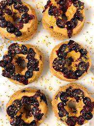 Healthy Baked Peanut Butter And Jelly Donuts Vegan Gluten Free Recipe Healthy Baking Peanut Butter Recipes Healthy Jelly