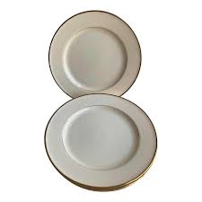 Contemporary Mikasa Fine Ivory "Stanton" Pattern Salad Plates- Set of 4