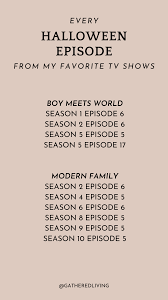 A List Of All The Best Halloween Tv Episodes Gathered Living Halloween Episodes Tv Episodes Boy Meets World Episodes