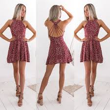 Sweaters and things i like. Hot Sell Womens Boho Beach Summer Holiday Tumblr Sundress Halter Floral Mini Dress Ladies Slim Sleeveless Vestido Playa 2021 New Dresses Aliexpress