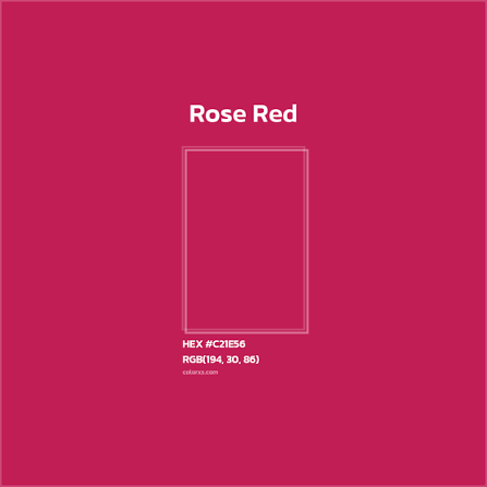 About Rose Red - Color codes, Matching colors and paints - colorxs.com