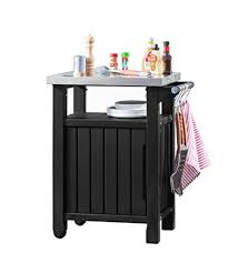 Keter Barbecue Table D Appoint 1porte Graphite 54x 70x 90cm 6130 En 2020 Table D Appoint Table Coffre Graphite