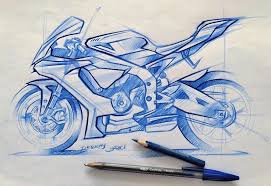 Gib Den Stift Mit Einer Zeichnung Aus Yamaha R1 Racing Bike Motorcycles Mot Motogp Zeichnungen Fahrrad Zeichnung