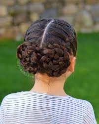 French Braids Into Flower Buns For Field Trip Today Have A Great Tuesday Braidsforlittlegirl Little Girl Braids Flower Girl Hairstyles Hair Styles