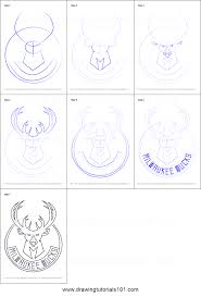 How To Draw Milwaukee Bucks Logo Printable Step By Step Drawing Sheet Drawingtutorials101 Com Bucks Logo Drawing Sheet Drawings