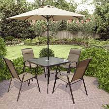 Maybe you would like to learn more about one of these? Corliving 5 Piece Patio Dining Set With Tilting Umbrella Walmart Com Walmart Com