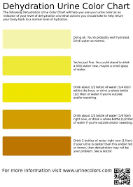 Dehydration Urine Color Chart Color Of Urine Health