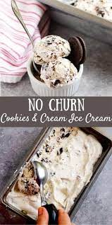Homemade Cookies And Cream Ice Cream No Churn A Pinch Of Healthy Recipe In 2020 Frozen Dessert Recipe Homemade Cookies Ice Cream Maker Recipes