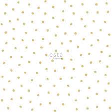 138937 hd vliesbehang onregelmatige sneeuwvlok polka dot stippen goud en wit papier peint papier intisse papier peint enfant