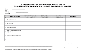 Pembelajaran di paud x dalam penerapan : Doc Form Laporan Evaluasi Kegiatan Pembelajaran Handi Ab Halim Academia Edu