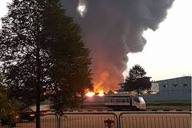 Spectacular fireball exploding on darkness. Fire Breaks Out At Tuas View Circuit Scdf At Scene As Public Advised To Avoid Area Government Economy The Business Times