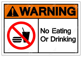 A graphic gets attention and makes your message instantly readable. Warning No Eating Or Drinking Symbol Sign Vector Illustration Royalty Free Cliparts Vectors And Stock Illustration Image 143083436