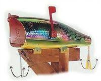 Fishing Lure Mailbox Got This For My Brother Paid A Fortune For It His Wife Hates It So It Sits In The Shed Cool Mailboxes Mailbox Unique Mailboxes