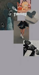Aesthetic grunge aesthetic vintage photo wall collage picture wall fille gangsta images vintage grunge photography retro wallpaper aesthetic wallpapers. Skater Girl Aesthetic Wallpaper In 2021 Skater Girl Wallpaper Skater Wallpaper Skater Girls