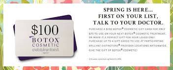 Purchase 100 botox gift voucher for 75 southeastern. Get 100 Botox Cosmetic Gift Ann Arbor Plastic Surgery Facebook