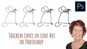 One of the first stumbling blocks to learning how to use the pen tool, as with many other things in photoshop, is its name, since after all, if there's one thing that everyone. Thicken Line Art Lines In Photoshop An Alternate Approach Youtube