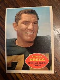 1960 TOPPS #56 FOREST GREGG GREEN BAY PACKERS ROOKIE FOOTBALL CARD EX/MT NM 