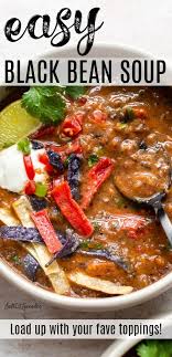Black Bean Soup With Canned Beans Pin On Soups