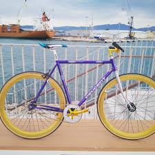 fixie peugeot 3000 morada y dorada ピストバイク ピスト バイク