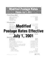 Modified Rates Effective July 1 2001