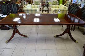Mahogany And Satin Wood Banded Inlay Double Pedestal Duncan Phyfe Brass Clawfoot Dining Room Victorian Furniture Dining Room Table Interior Design Inspiration