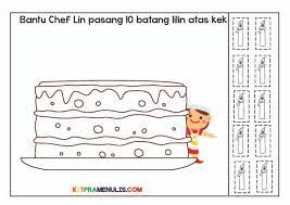 Mewarnai gambar huruf hijaiyah alif ba ta tsa. Lembaran Kerja Kira 1 10 Tema Pasang Lilin Kek Kitpramenulis