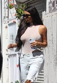 Kim Kardashian's Latest See-Through Top Is Extra Nipple-y