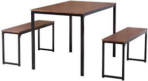 ( 0.0) out of 5 stars. Buy Bonzy Home Dining Room Table Set 3 3 Piece Kitchen Table Set With Two Benches Modern Wood Look Table Set For Kitchen Dining Room Restaurant Light Brown Online In Turkey B08r5vmtx4