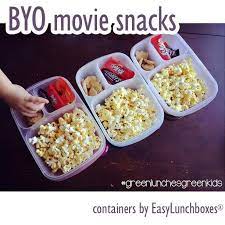 Bring Your Own Movie Snacks By Green Lunches Green Kids Containers By Easylunchboxes Movie Snacks Movie Night Snacks Diy Snacks
