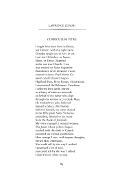 You are using a proven and professional cv layout which is guaranteed to get you more job interviews Curriculum Vitae By Lawrence Joseph Poetry Magazine