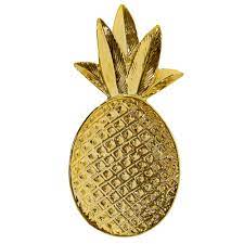 15 round tray with handles | personalized. Golden Pineapple Tray Les Gifts