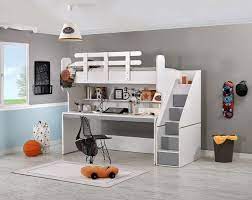 Eur 945,00 bis eur 985,00. Hochbett Puzzle Mit Schreibtisch Und Treppe Grau Kaufen Bei Hood De