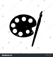 Black And White Vector Palette Color Palette With Brush Paint Palette Paints Palette Vector Illustration Brush Palette Color Paint Vector Illustration Paint Palette Palette Colors Paint