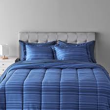 Check spelling or type a new query. Amazonbasics 7 Piece Bed In A Bag Comforter Bedding Set Full Or Queen Royal Blue Calvin Stripe Microfiber Ultra Soft Amazon Ca Home