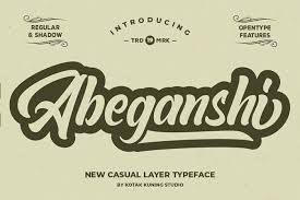Abeganshi Bold Script Free Download Free Script Fonts Bold Script Font Shadow Fonts